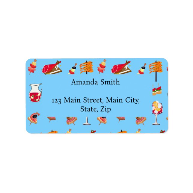 Tapas Party Label (Front)