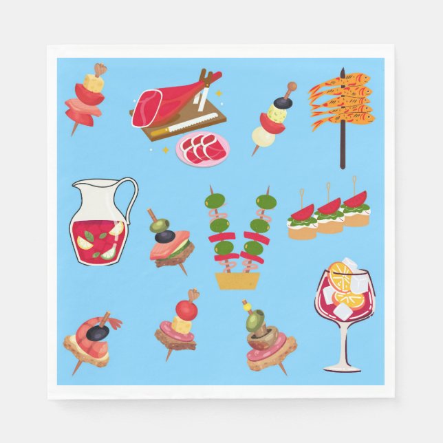  Tapas Party Napkin (Front)