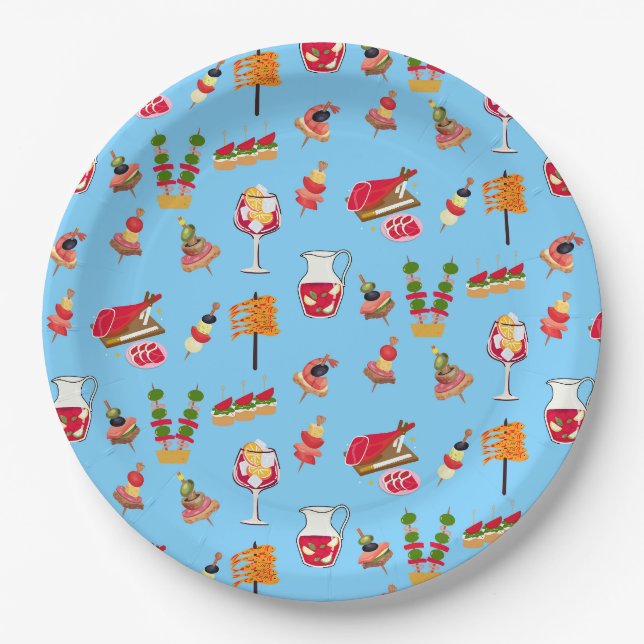 Tapas Party Paper Plate (Front)