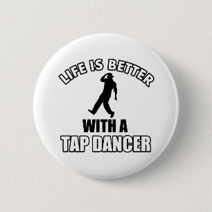 Tapdance designs 6 cm round badge