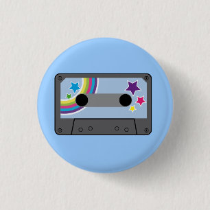 tape 3 cm round badge