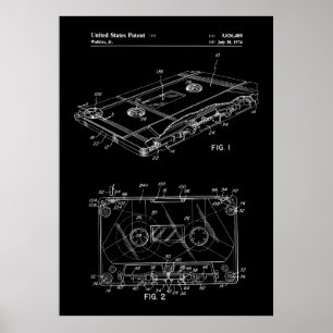 Tape Cassette Patent Poster