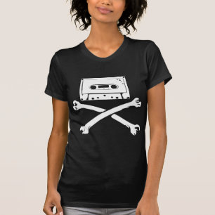 Tape & Crossbones Music Pirate Piracy Home Taping T-Shirt