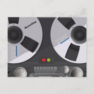 Tape Deck Recorder Postcard
