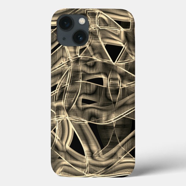 Tape-like curves, khaki or beige lines in relief Case-Mate iPhone case (Back)