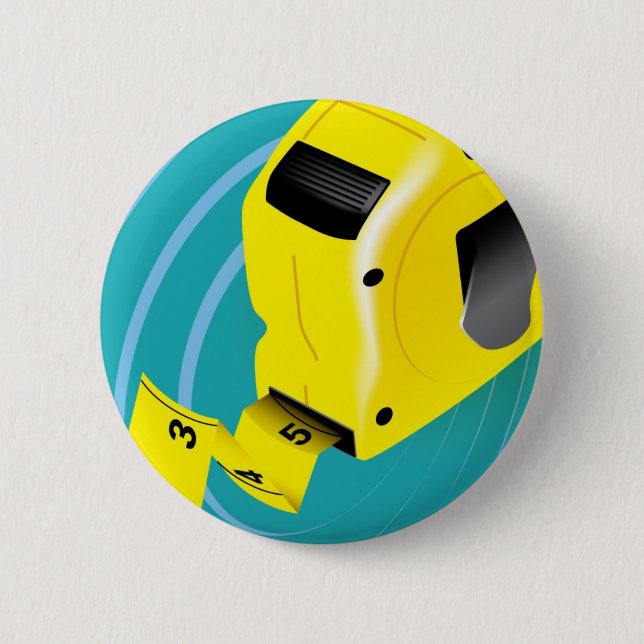 Tape Measure 6 Cm Round Badge (Front)