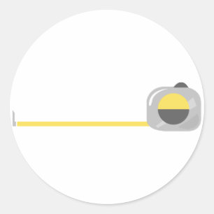 Tape Measure Classic Round Sticker