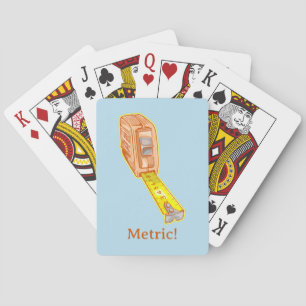Tape measure metric system measuring tape playing cards