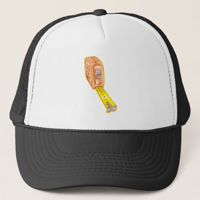 Tape measure metric system measuring tape trucker hat (Front)