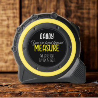 Tape Measure Of Fathers Day Love From Child Yellow 1