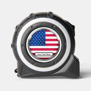 Tape Measure - Personalised USA Flag - Add Text 1