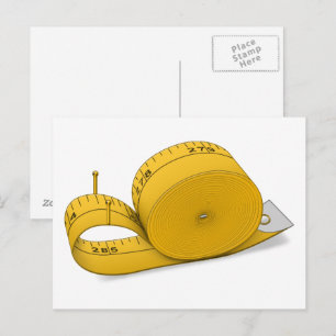 Tape Measure Snail Postcard