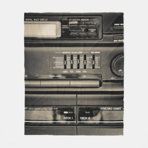 Tape recorder fleece blanket