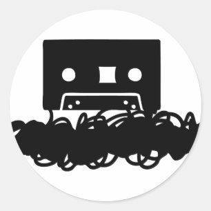 tape spaghetti icon classic round sticker