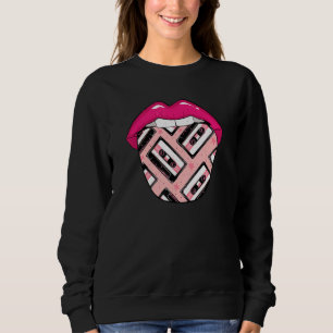 Tape Tongue 80s Vintage Retro 90s Audio Cassette Sweatshirt