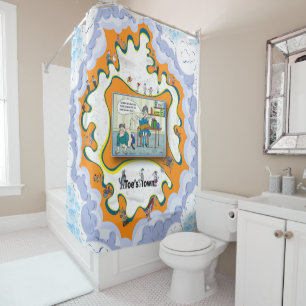 Tape Worm Granny Absurd Visual Humor Shower Curtain