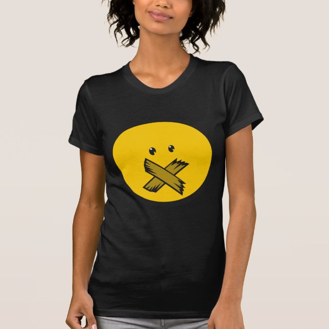 Taped Mouth Emoji T-Shirt (Front)