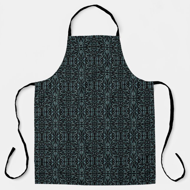 Tapered Outline Shapes Filled With Aquatic Colors Apron (Front)