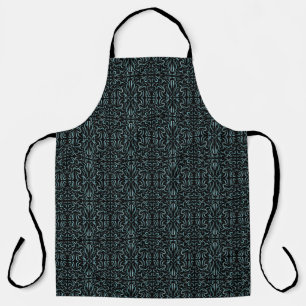 Tapered Outline Shapes Filled With Aquatic Colours Apron