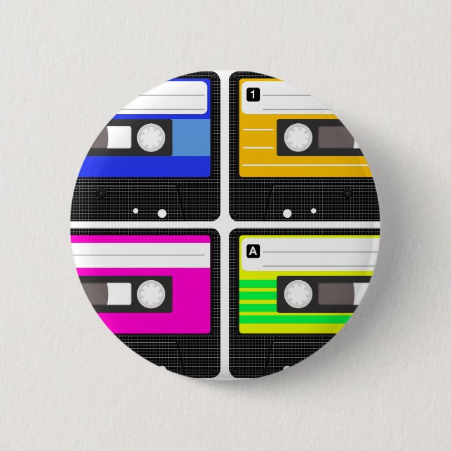 Tapes 6 Cm Round Badge (Front)