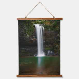 Tapestries with Serene Waterfall in Lush Forest