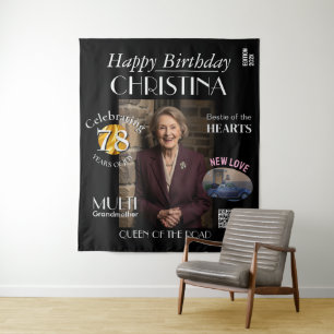 Tapestry Birthday Custom Magazine Cover Backdrop 