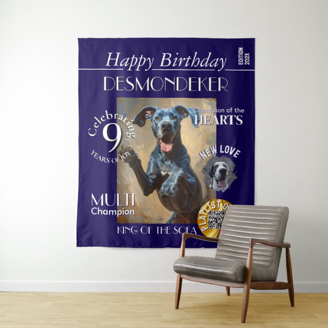 Tapestry Birthday Custom Magazine Cover Backdrop  (In Situ)