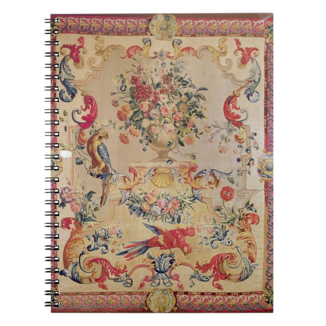 Tapestry in early Rococo style with strapwork and Notebook (Front)