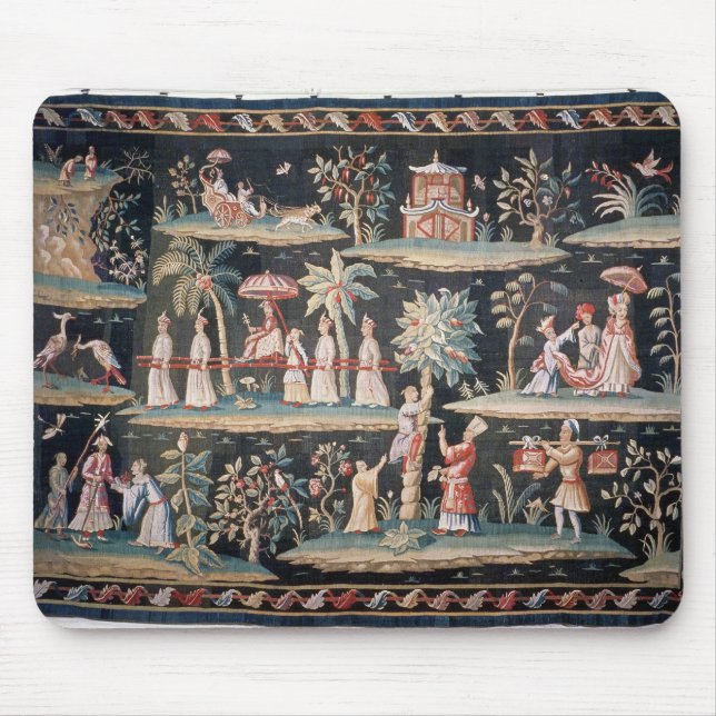 Tapestry in the Chinoiserie style of John van Mouse Pad (Front)