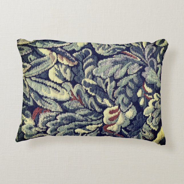 Tapestry Leaves Accent Pillow (Back)