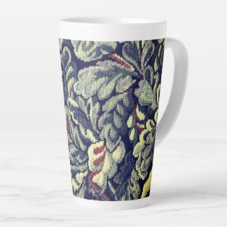 Tapestry Leaves Wooden Latte Mug