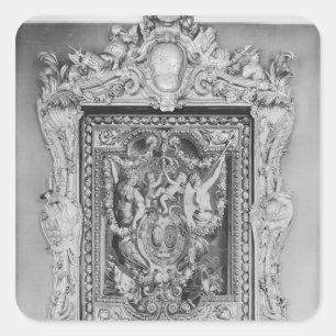 Tapestry of coat of arms of French Royal Family Square Sticker