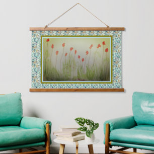 Tapestry - Red Wildflowers