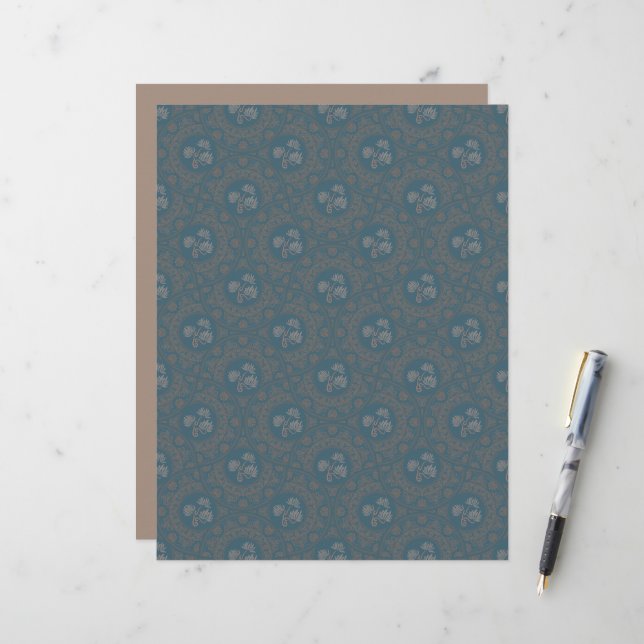 Tapestry Rococo Mandala Art Deco Scallop Scrapbook (Front/Back In Situ)