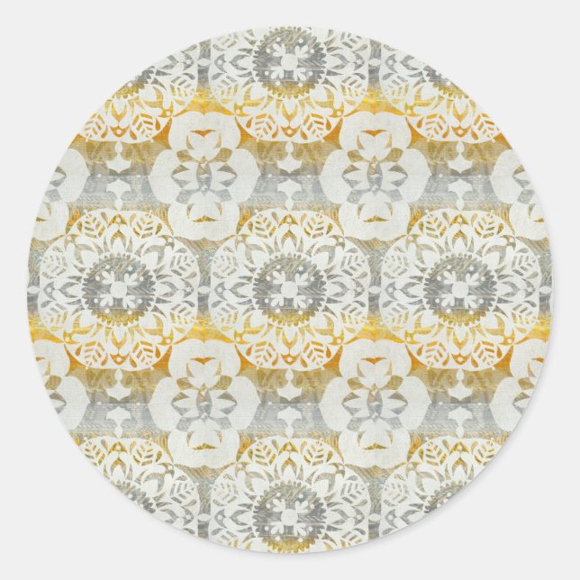 Tapestry Rosette II Classic Round Sticker (Front)
