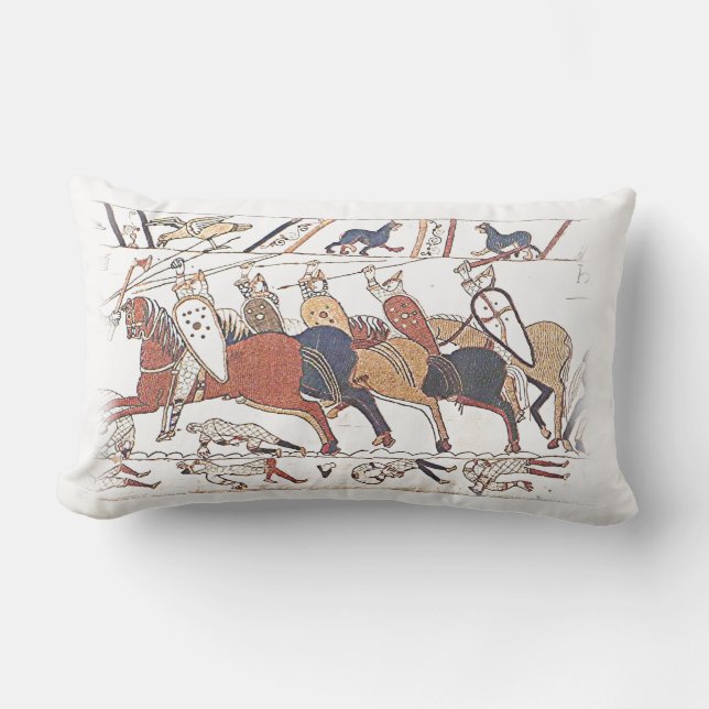 Tapestry Scene -  The Bayeaux Tapestry Lumbar Cushion (Front)