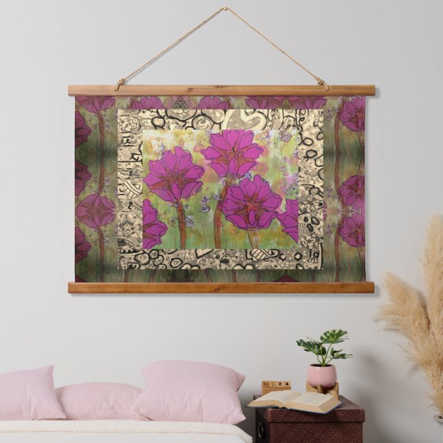 Tapestry - Three Pink Flowers (Bedroom)