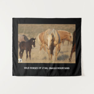 Tapestry WILD HORSES OF UTAH, ONAQUI MOUNTAINS