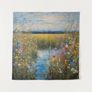 Tapestry Wildflowers Summer Creek Flowers Art