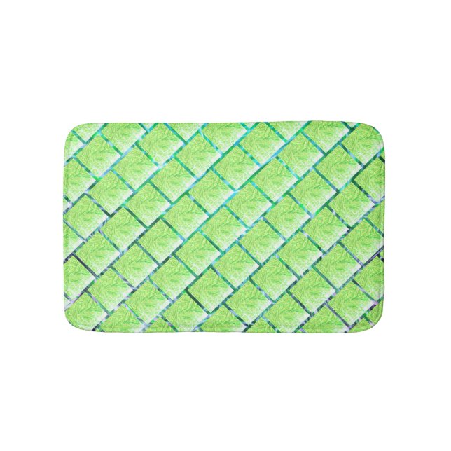 Tapete verde, efeito tijolo ou 'placas cerâmica' bath mat (Front)