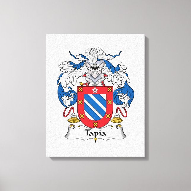 Tapia Family Crest Canvas Print (Front)