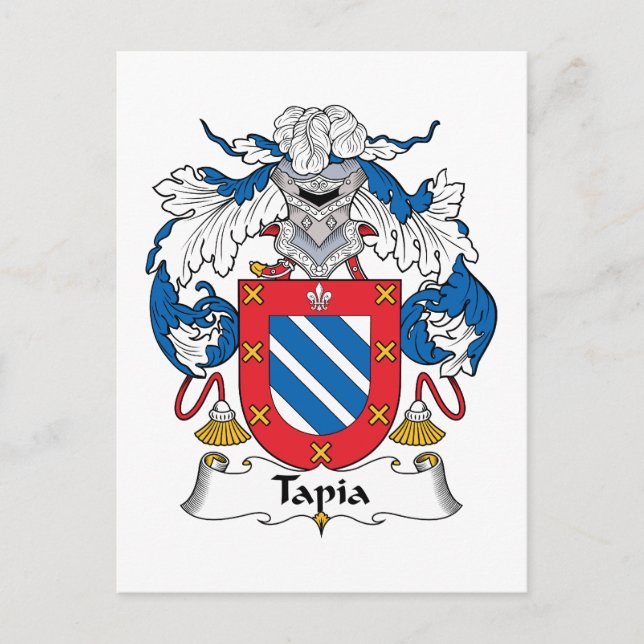 Tapia Family Crest Postcard (Front)