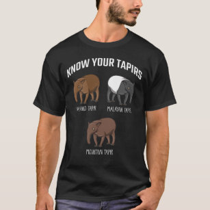 Tapir Animal Education Malayan Lowlan Mountian T-Shirt