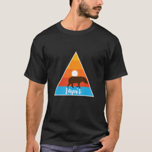 Tapir Animal Triangle Nature With Sun T-Shirt