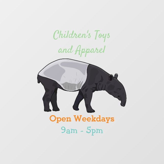 Tapir cartoon illustration (Sheet)
