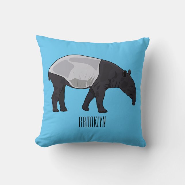 Tapir cartoon illustration cushion (Front)