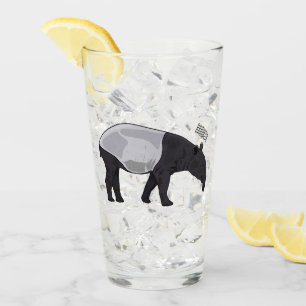 Tapir cartoon illustration glass
