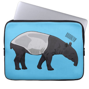 Tapir cartoon illustration laptop sleeve
