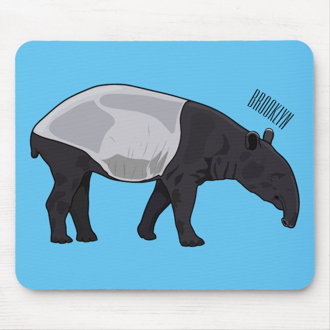 Tapir cartoon illustration mouse pad (Front)