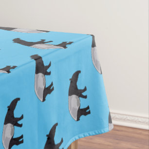 Tapir cartoon illustration tablecloth